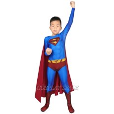 Photo1: Superman Returns Superman Clark Kent Cosplay Costume (1)