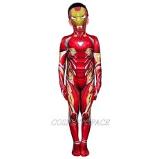 Photo1: Avengers Infinity War Avengers Endgame Iron Man Tony Stark nanotech suit Cosplay Costume Kids (1)