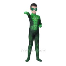 Photo2: Green Lantern Hal Jordan Cosplay Costume Kids (2)