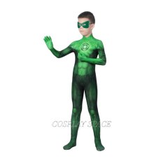 Photo1: Green Lantern Hal Jordan Cosplay Costume Kids (1)