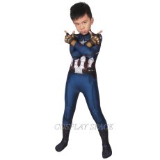 Photo1: Avengers: Endgame Steven Rogers Captain America Cosplay Costume Kids (1)