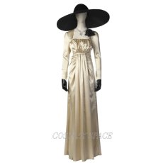 Photo1: Resident Evil 8 Village Alcina Dimitrescu Vampire Lady Dimitrescu Dress Cosplay Costume (1)