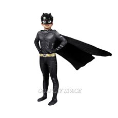 Photo1: The batman The Dark Knight Rises Bruce Wayne Cosplay Costume Kids (1)