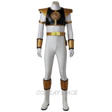 Photo1: Mighty Morphin Power Rangers  Tommy Oliver white ranger Cosplay Costume  (1)