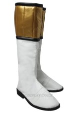 Photo2: Mighty Morphin Power Rangers Tommy Oliver white ranger Cosplay Boots (2)