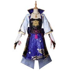 Photo1: Genshin Impact Kamisato Ayaka Cosplay Costume (1)