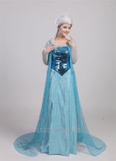 Photo2: Frozen Elsa Disney Dress Cosplay Costume (2)