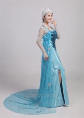 Photo3: Frozen Elsa Disney Dress Cosplay Costume (3)