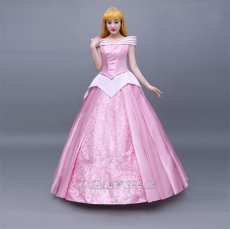 Photo2: Sleeping Beauty Aurora Disney Princess Dress Cosplay Costume (2)