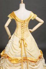 Photo6: Beauty And The Beast Belle Princess Dress  Cosplay Costume (6)