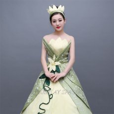 Photo6: The Frog Prince Disney Anime Princess Dress Cosplay Costume (6)