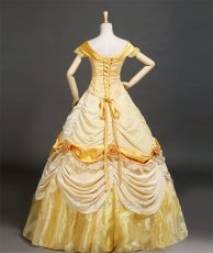 Photo4: Beauty And The Beast Belle Princess Dress  Cosplay Costume (4)