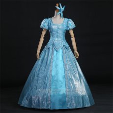 Photo1: Disney The Little Mermaid Ariel Princess Blue Dress Cosplay Costume (1)