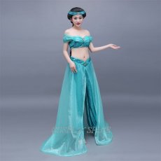 Photo4: Alladin Jasmine Princess Cosplay Costume (4)