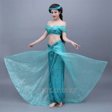 Photo3: Alladin Jasmine Princess Cosplay Costume (3)