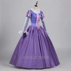 Photo2: Tangeld Disney Anime Rapunzel Dress Cosplay Costume (2)