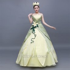 Photo2: The Frog Prince Disney Anime Princess Dress Cosplay Costume (2)