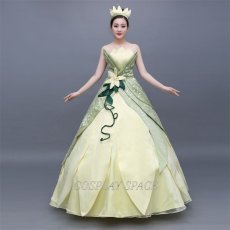 Photo1: The Frog Prince Disney Anime Princess Dress Cosplay Costume (1)