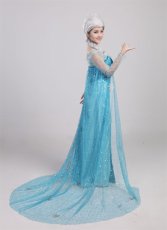 Photo5: Frozen Elsa Disney Dress Cosplay Costume (5)