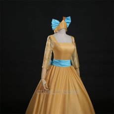 Photo4: Disney Princess Dress Gold Performance Clothing Cosplay Costume (4)