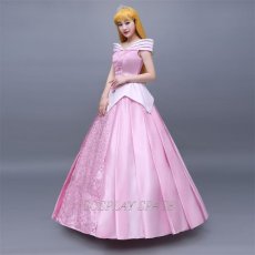 Photo3: Sleeping Beauty Aurora Disney Princess Dress Cosplay Costume (3)