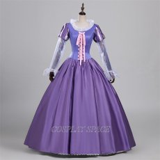 Photo1: Tangeld Disney Anime Rapunzel Dress Cosplay Costume (1)