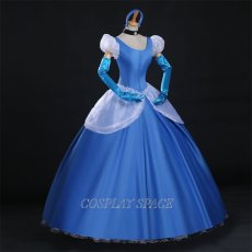 Photo3: Cinderella Princess Cindy Dress Disney Cosplay Costume (3)