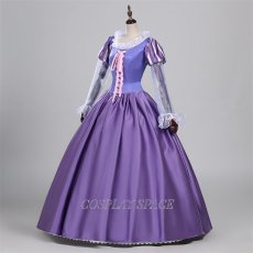 Photo3: Tangeld Disney Anime Rapunzel Dress Cosplay Costume (3)