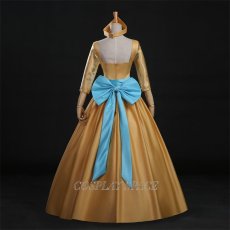 Photo3: Disney Princess Dress Gold Performance Clothing Cosplay Costume (3)