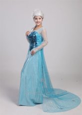 Photo4: Frozen Elsa Disney Dress Cosplay Costume (4)