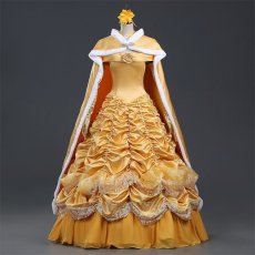 Photo1: Beauty And The Beast Belle Princess Cosplay Costume (1)