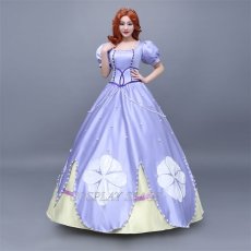 Photo4: Disney Anime Little Princess Sophia Cosplay Costume (4)