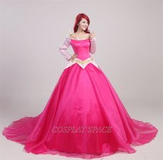 Photo2: Sleeping Beauty Aurora Green’s Fairy Tales Dress Cosplay Costume (2)