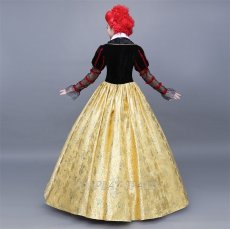 Photo5: Alice In Wonderland The Red Qween Dress Cosplay Costume (5)