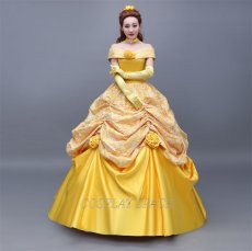 Photo2: Beauty And The Beast Belle Princess Cosplay Costume (2)