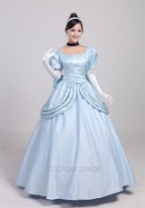 Photo1: Cinderella Princess Cindy Dress Disney Cosplay Costume (1)