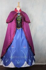 Photo3: Disney Frozen Anna Princess Cosplay Costume (3)