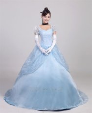 Photo1: Cinderella Princess Cindy Dress Disney Cosplay Costume (1)