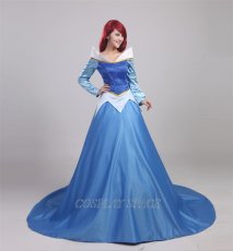 Photo2: Sleeping Beauty Aurora Green’s Fairy Tales Dress Cosplay Costume (2)