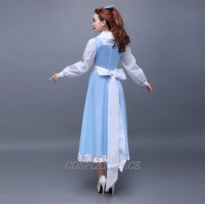 Photo5: Beauty And The Beast Belle Princess Maid Dress Cosplay Costume (5)