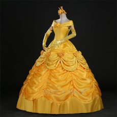 Photo2: Beauty And The Beast Belle Princess Cosplay Costume (2)