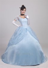 Photo3: Cinderella Princess Cindy Dress Disney Cosplay Costume (3)