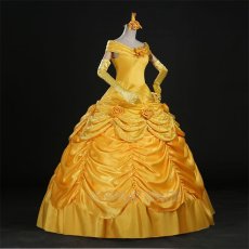 Photo3: Beauty And The Beast Belle Princess Cosplay Costume (3)