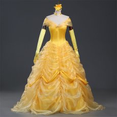 Photo2: Beauty And The Beast Belle Princess Cosplay Costume (2)