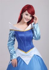 Photo6: Sleeping Beauty Aurora Green’s Fairy Tales Dress Cosplay Costume (6)