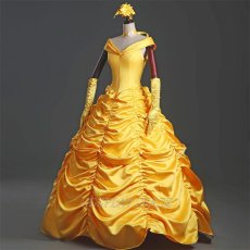 Photo2: Beauty And The Beast Belle Princess Cosplay Costume (2)