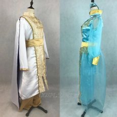 Photo2: Alladin Jasmine Princess/Prince Cosplay Costume (2)