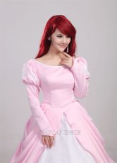 Photo6: Disney The Little Mermaid Ariel Princess Pink Dress Cosplay Costume (6)