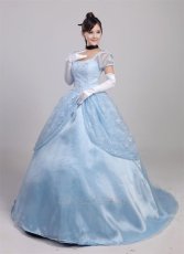 Photo5: Cinderella Princess Cindy Dress Disney Cosplay Costume (5)