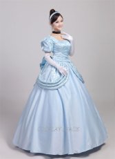 Photo3: Cinderella Princess Cindy Dress Disney Cosplay Costume (3)